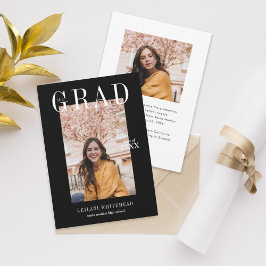 Modern Photo Afstuderen Black Kaart