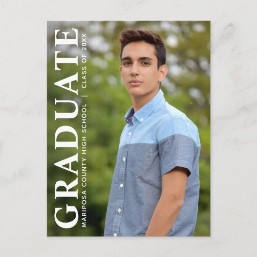 Modern Photo Afstuderen Class Afstuderen Aankondigingskaart (Voorkant)