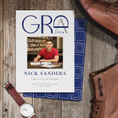 Modern Photo Afstuderen College Blue Gray Aankondiging