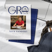 Modern Photo Afstuderen College Gray Blue Aankondiging
