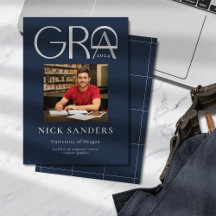 Modern Photo Afstuderen College Marine Blue