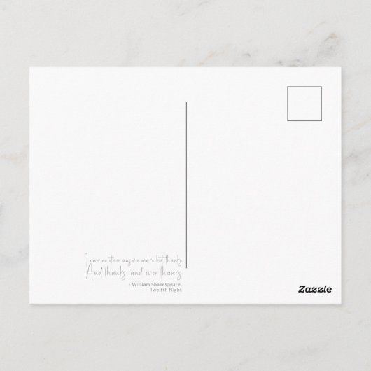 Modern Photo Afstuderen Eenvoudig Dank u Quote Briefkaart (Achterkant)