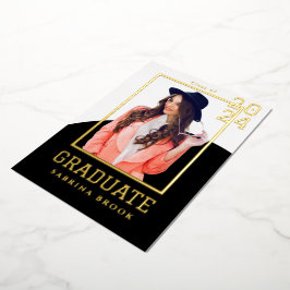 Modern Photo Afstuderen Folie Uitnodiging