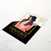 Modern Photo Afstuderen Folie Uitnodiging (Gedraaid)