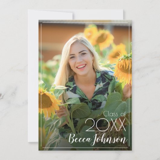 Modern Photo Afstuderen Kaart (Voorkant)