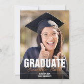 Modern Photo Afstuderen Kaart (Achterkant)