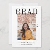 Modern Photo Afstuderen Kaart (Voorkant)