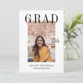 Modern Photo Afstuderen Kaart (Staand voorkant)