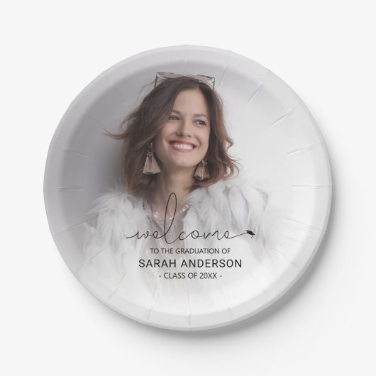 Modern Photo Afstuderen Papieren Bordje (Voorkant)