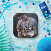Modern Photo Afstuderen Papieren Bordje (Feest)