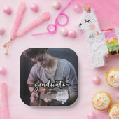 Modern Photo Afstuderen Papieren Bordje (Feest)