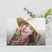 Modern Photo Afstuderen Script Kaart (Staand voorkant)