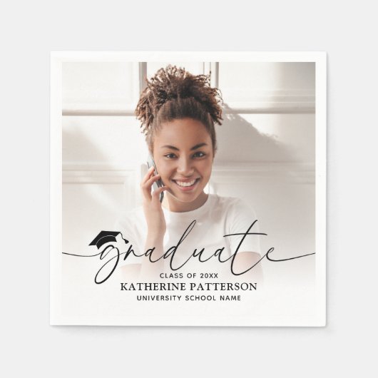 Modern Photo Afstuderen Servet (Voorkant)