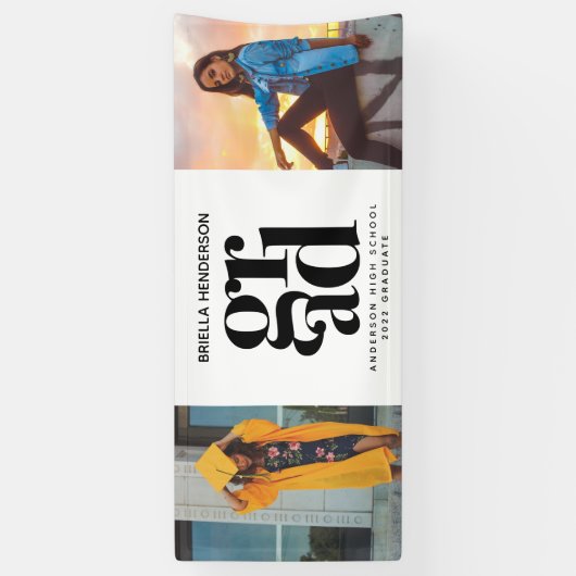 Modern Photo Afstuderen Spandoek (Verticaal)