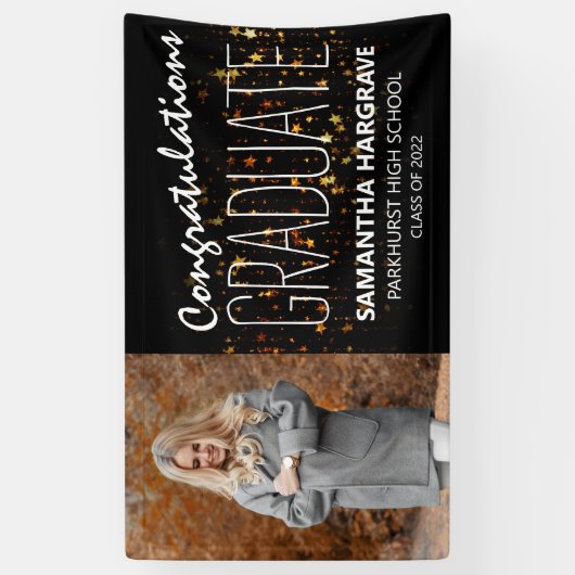 Modern Photo Afstuderen Spandoek (Verticaal)