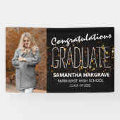 Modern Photo Afstuderen Spandoek (Horizontaal)