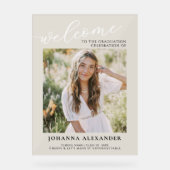 Modern Photo Afstuderen Welkom Acryl Bord (Voorkant)