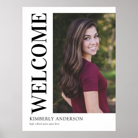 Modern Photo Afstuderen Welkom Poster (Voorkant)