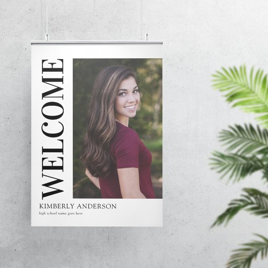 Modern Photo Afstuderen Welkom Poster