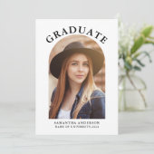 Modern Photo Arch Afstuderen Aankondiging (Staand voorkant)