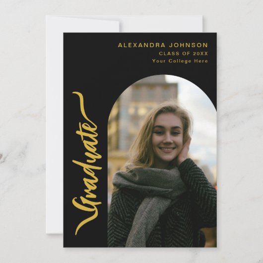 Modern Photo Arch Afstuderen Aankondiging (Voorkant)