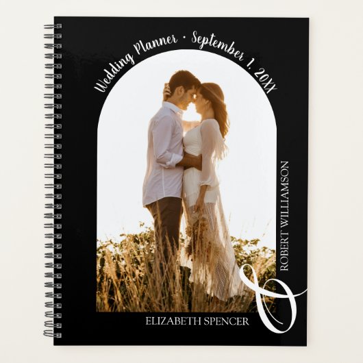 Modern Photo Arch Black Wedding Planner (Voorkant)