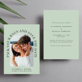 Modern Photo Arch Destination Sage Wedding Save The Date