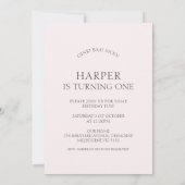 Modern Photo Arch Roze Tractor Boerderij 1e Verjaa Kaart (Achterkant)