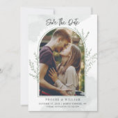 Modern Photo Arch Script Bruiloft Save The Date (Voorkant)