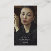 Modern Photo Author Writer Business Card Visitekaartje (Voorkant)