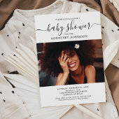 Modern Photo Baby shower Kaart