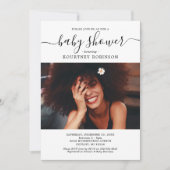 Modern Photo Baby shower Kaart (Voorkant)