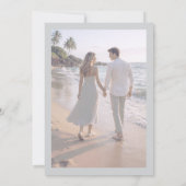 Modern Photo Background Wedding Invitation Card Kaart (Achterkant)