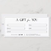 Modern Photo Beaty Salon Grift Card (Achterkant)