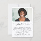 Modern Photo Bereavement Sympathy Funeral Photo Bedankkaart (Voorkant)