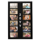 Modern Photo Black Cover Kalender (Hoes)