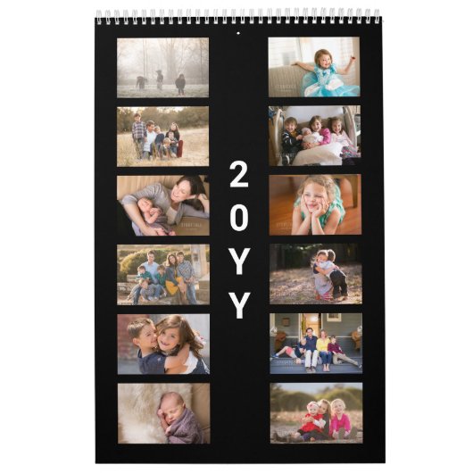 Modern Photo Black Cover Kalender (Hoes)