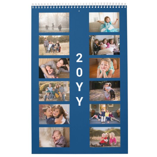 Modern Photo Blue Cover Kalender (Hoes)