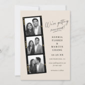 Modern Photo-booth Filmstrip Wedding Save The Date (Voorkant)