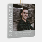 Modern Photo Boy 2023 Afstuderen Keramisch Ornament (Rechts)