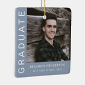 Modern Photo Boy 2023 Afstuderen Keramisch Ornament (Rechts)