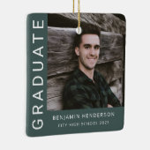 Modern Photo Boy 2023 Afstuderen Keramisch Ornament (Rechts)