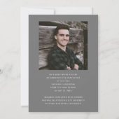 Modern Photo Boy Afstuderen Aankondiging (Achterkant)