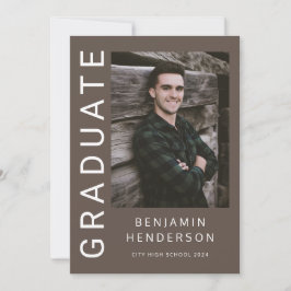 Modern Photo Boy Afstuderen Aankondiging
