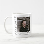 Modern Photo Boy Afstuderen Koffiemok (Links)