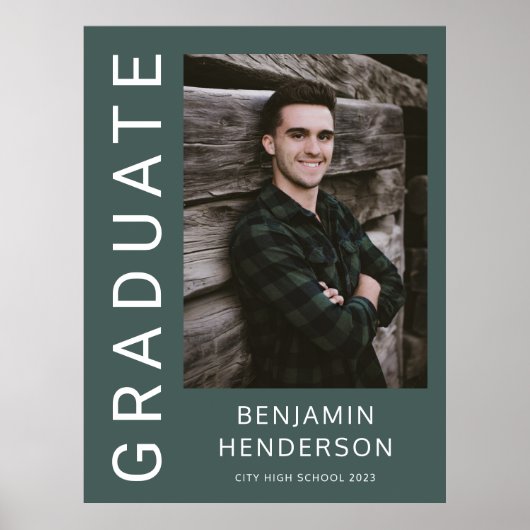 Modern Photo Boy Afstuderen Poster (Voorkant)