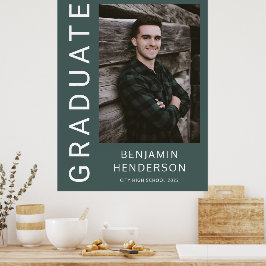Modern Photo Boy Afstuderen Poster