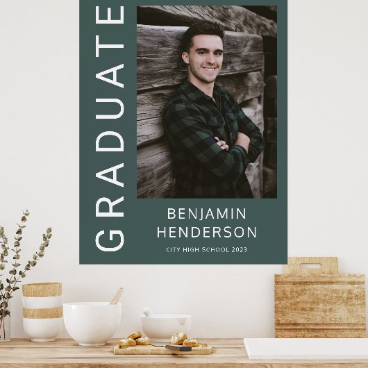Modern Photo Boy Afstuderen Poster (Keuken)
