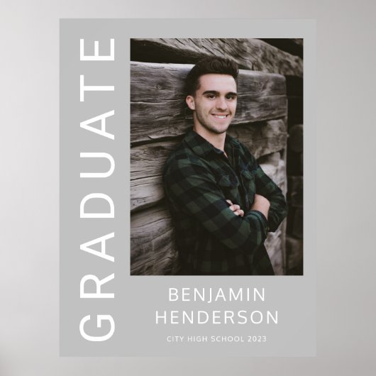 Modern Photo Boy Afstuderen Poster (Voorkant)