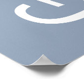 Modern Photo Boy Blue Afstuderen Poster (Hoek)